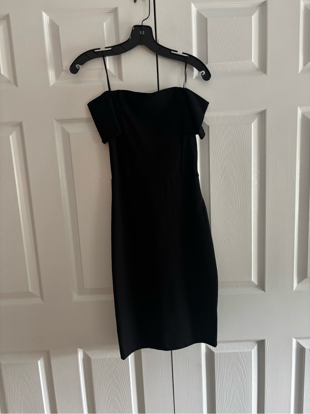 Zara Black Strapless Sheath Dress with Thin Straps